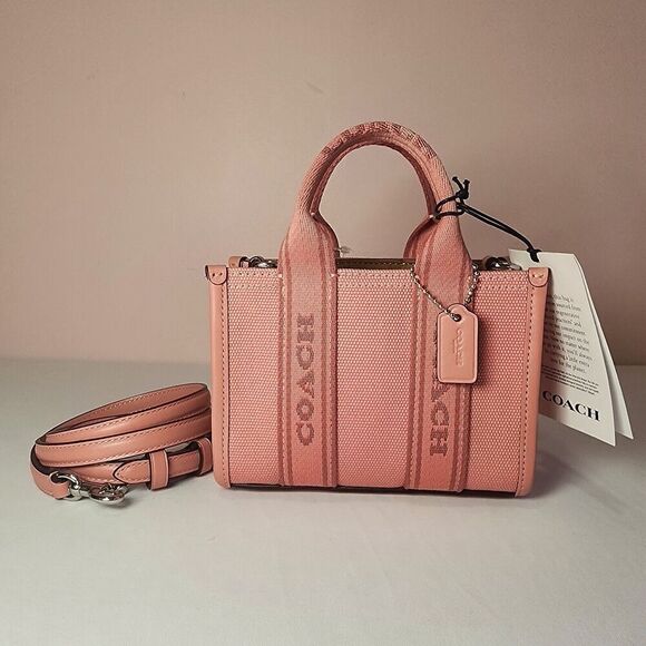 NWT Coach Smith Mini Tote CS618 Silver Light Blush Pink - Picture 1 of 6